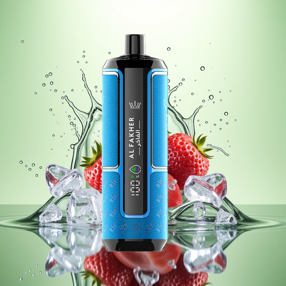 Al Fakher Crown Bar 15K Hypermax 22ml 600mAh Type-C DTL 6mg/ml Çilek Buz Disposable Vape Kit