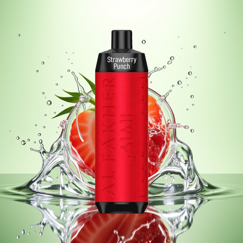 Al Fakher Crown Bar 8000 Crystal 600mAh 18ml 5mg Çilek Punch Disposable Vape