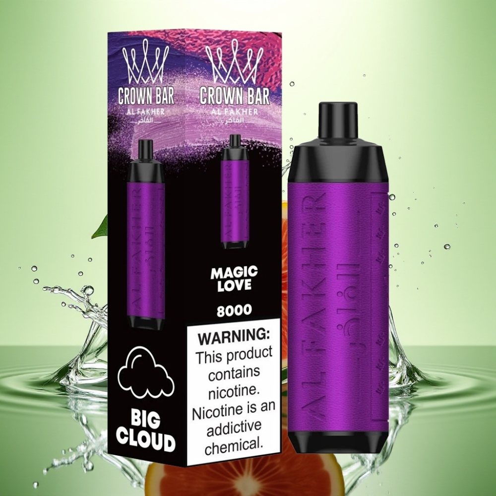 Al Fakher Crown Bar 8000 Crystal 600mAh USB-C 18ml 5mg 0.6ohm Sihirli Aşk