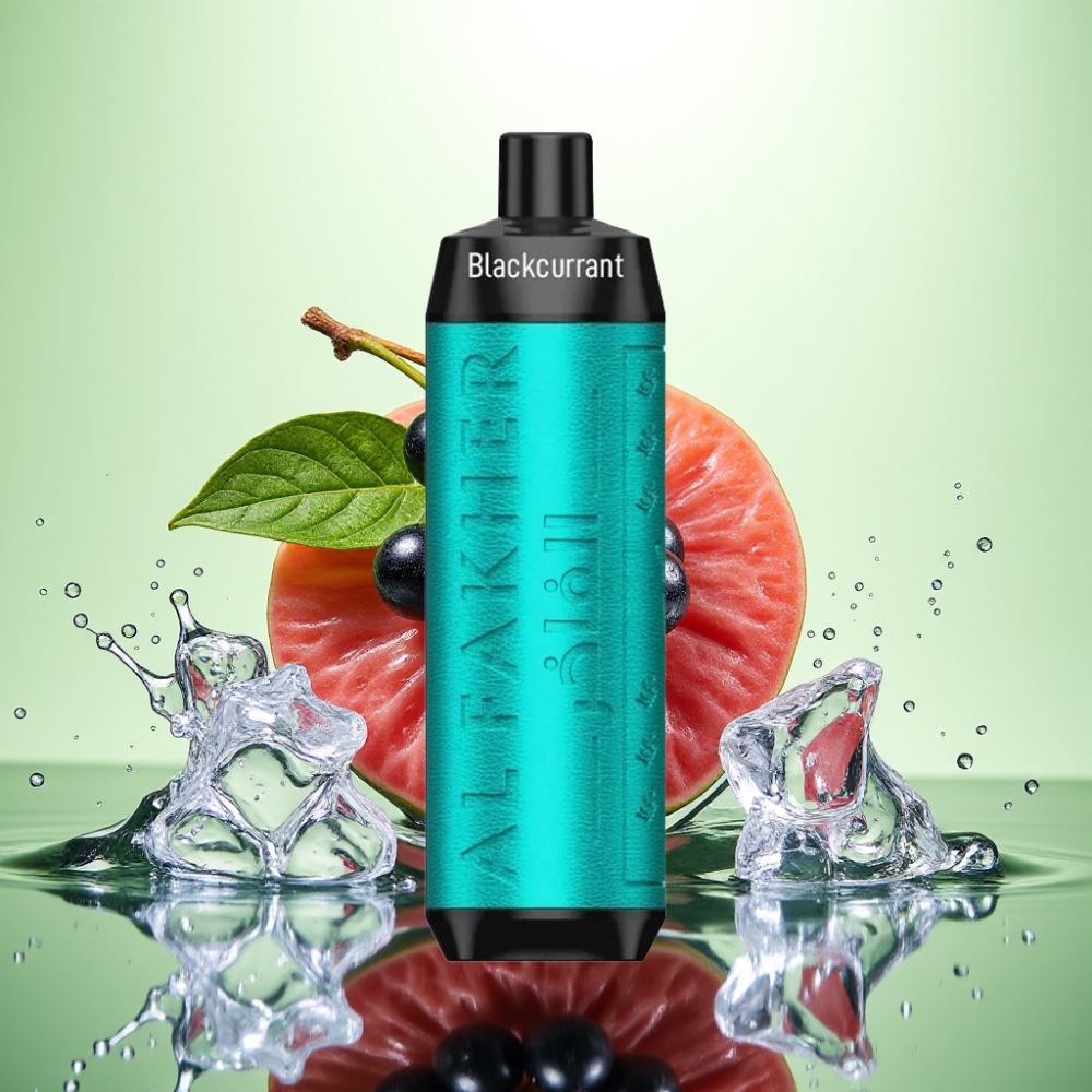 Al Fakher Crown Bar 8000 Crystal Çekirdek Duman 600mAh 18ml USB-C Siyah Frenküzümü Buz