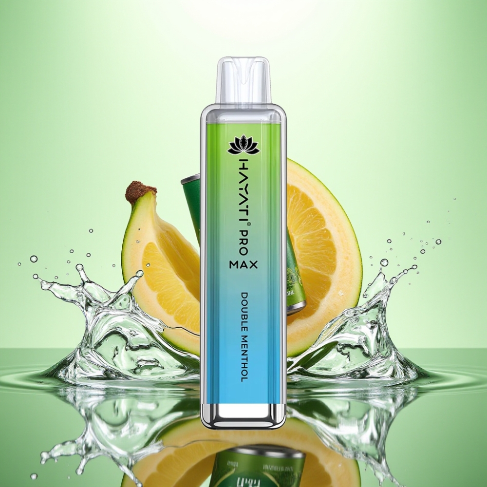 Hayati Pro Max 4000 Puff Disposable Vape Şeffaf Çift Mentol Şarjlı 1400mAh