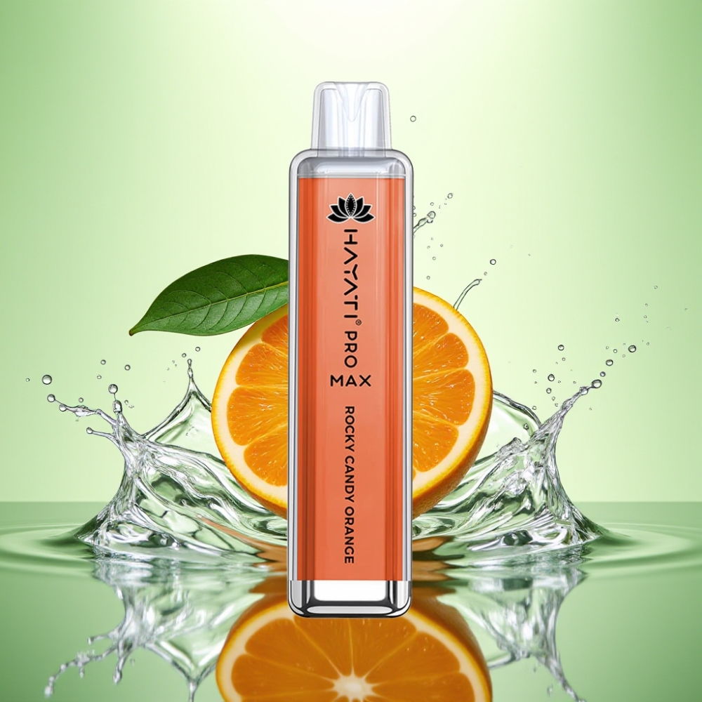 Hayati Pro Max 4000 Puff Tek Kullanımlık Vape Kayalı Şeker Portakal 2ml/10ml 1400mAh