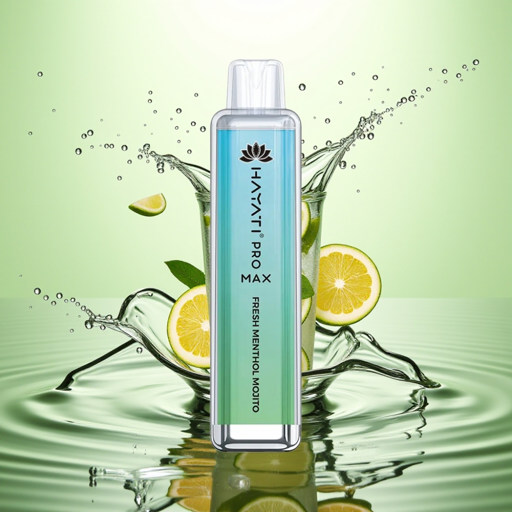 Hayati Pro Max 4000 Puff Tek Kullanımlık Vape Taze Nane Mojito 1400mAh Çift 1.1 Ohm Mesh Coil