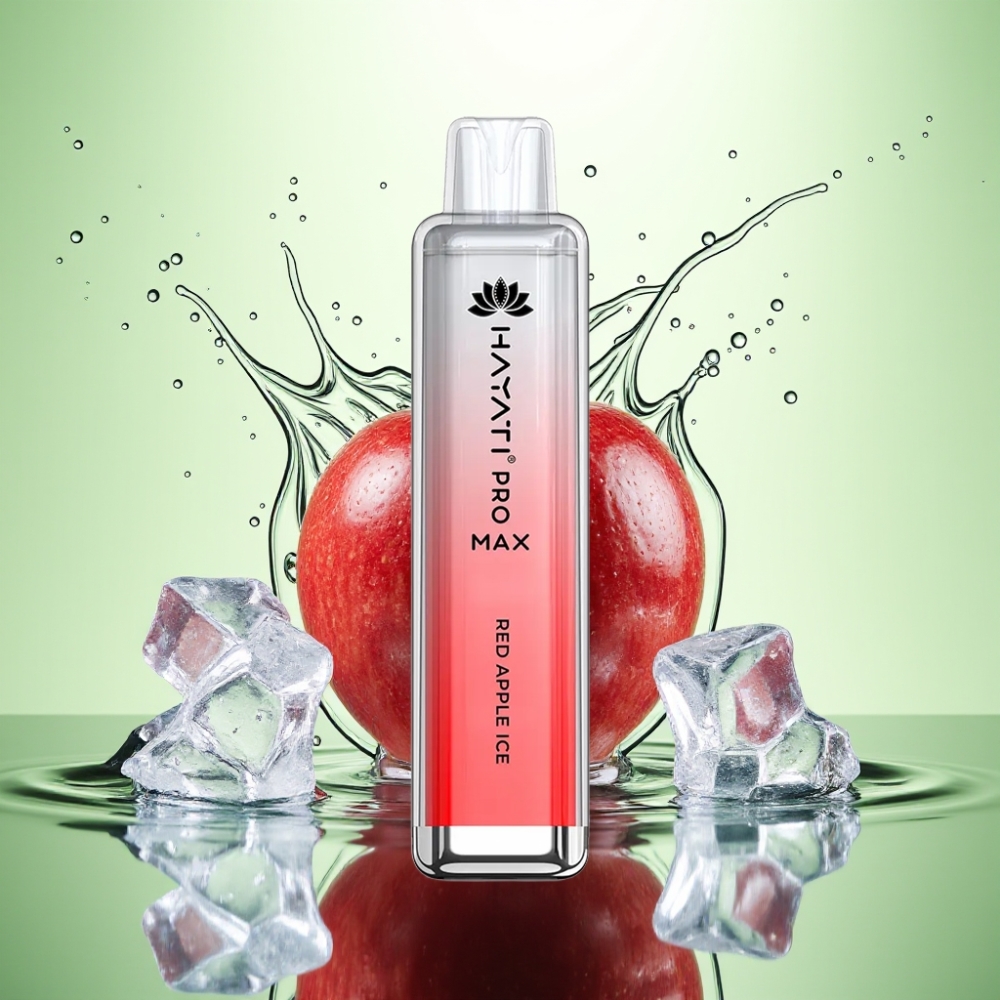 Hayati Pro Max 4000 Puff Şarjlı Disposable Vape Kırmızı Elma Buz 2ml/10ml 1400mAh