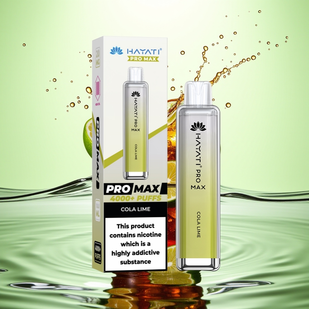 Hayati Pro Max 4000 Puff Şarjlı TPD Uyumlu Kolalı Limon Aromalı Disposable Vape