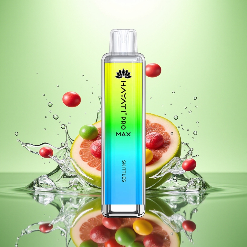 Hayati Pro Max 4000 Puff Şeker Skittles Disposable Vape 28mm Çift 1.1 Ohm Mesh Bobin