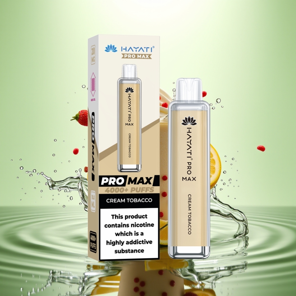 Hayati Pro Max 4000 Puffs Şarj Edilebilir Disposable Vape Kremalı Tütün