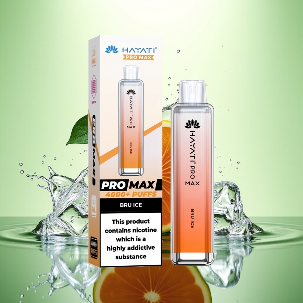 Hayati Pro Max 4000 Puffs Şarjlı Crystal Bru Buz Disposable Vape