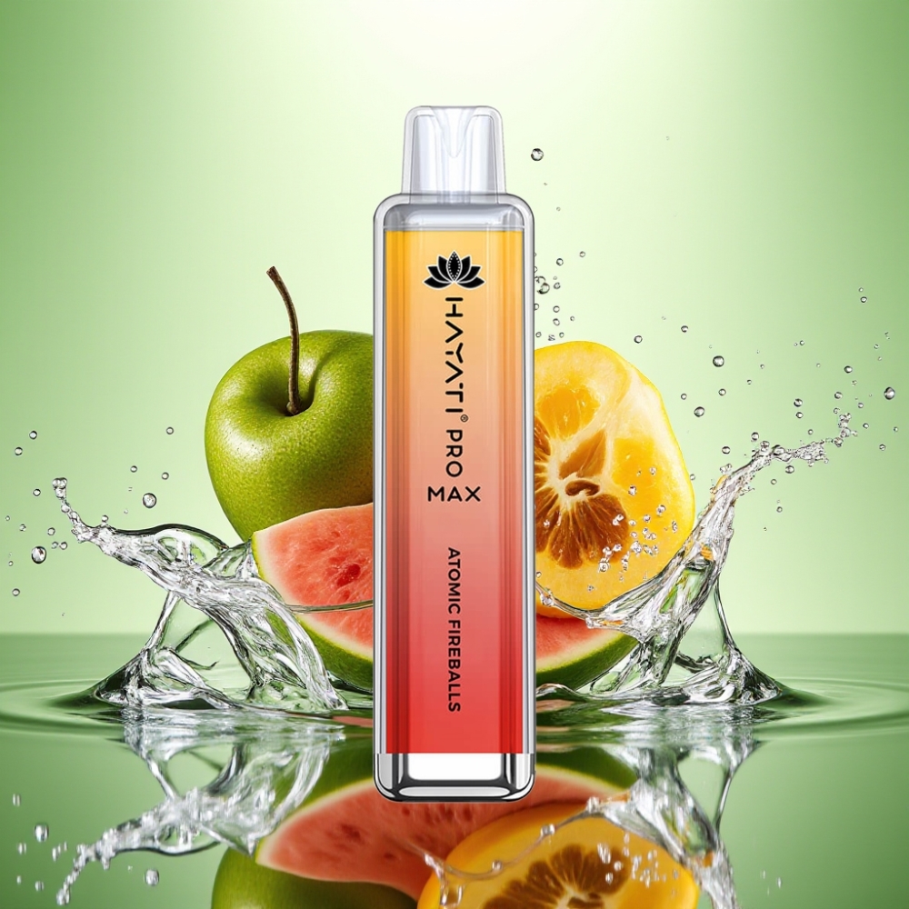 Hayati Pro Max 4000 Puffs Şarjlı Crystal Görünümlü Atomik Ateş Topu Disposable Vape