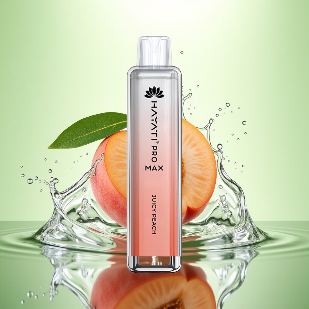 Hayati Pro Max 4000 Puffs Şeftali Aromalı Disposable Vape 1400mAh Çift 1.1 Ohm Mesh Coil