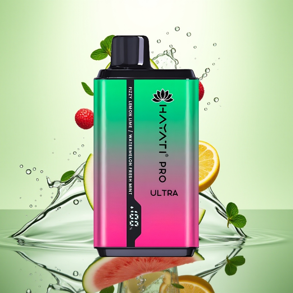 Hayati Pro Ultra 15000 Puff 850mAh 24ml 2% 49 Aromalı Gazlı Limon & Karpuz Nane
