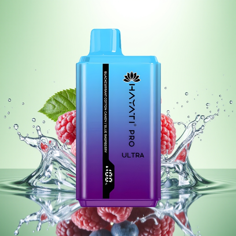 Hayati Pro Ultra 15000 Puff 850mAh 2×12ml 2% 49 Aromalı Böğürtlen Pamuk Şekeri Mavi Ahududu