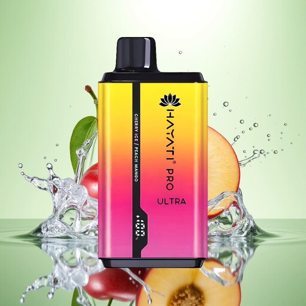 Hayati Pro Ultra 15000 Puff 850mAh 2×12ml 2% 49 Aromalı Kiraz Buzlu Şeftali Mango
