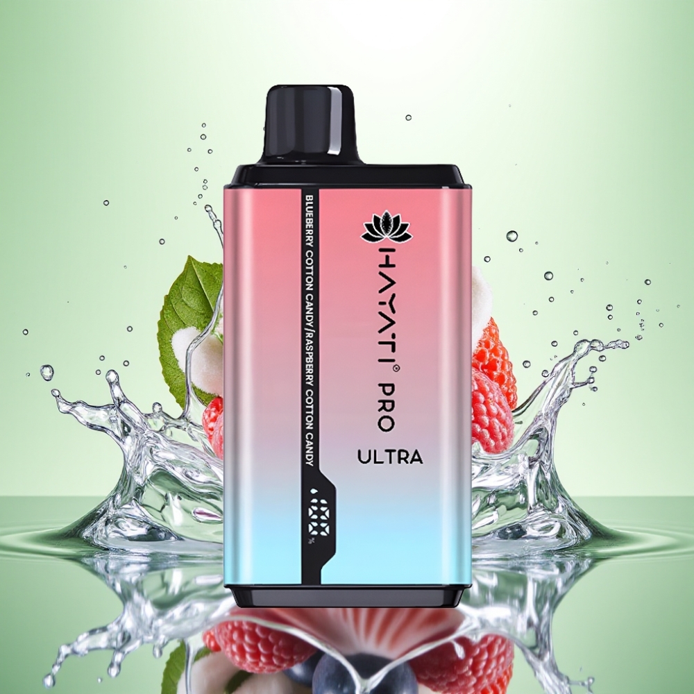 Hayati Pro Ultra 15000 Puff 850mAh 2×12ml 2% 49 Çeşit Yaban Mersini Pamuk Şeker Ahududu Pamuk Şeker