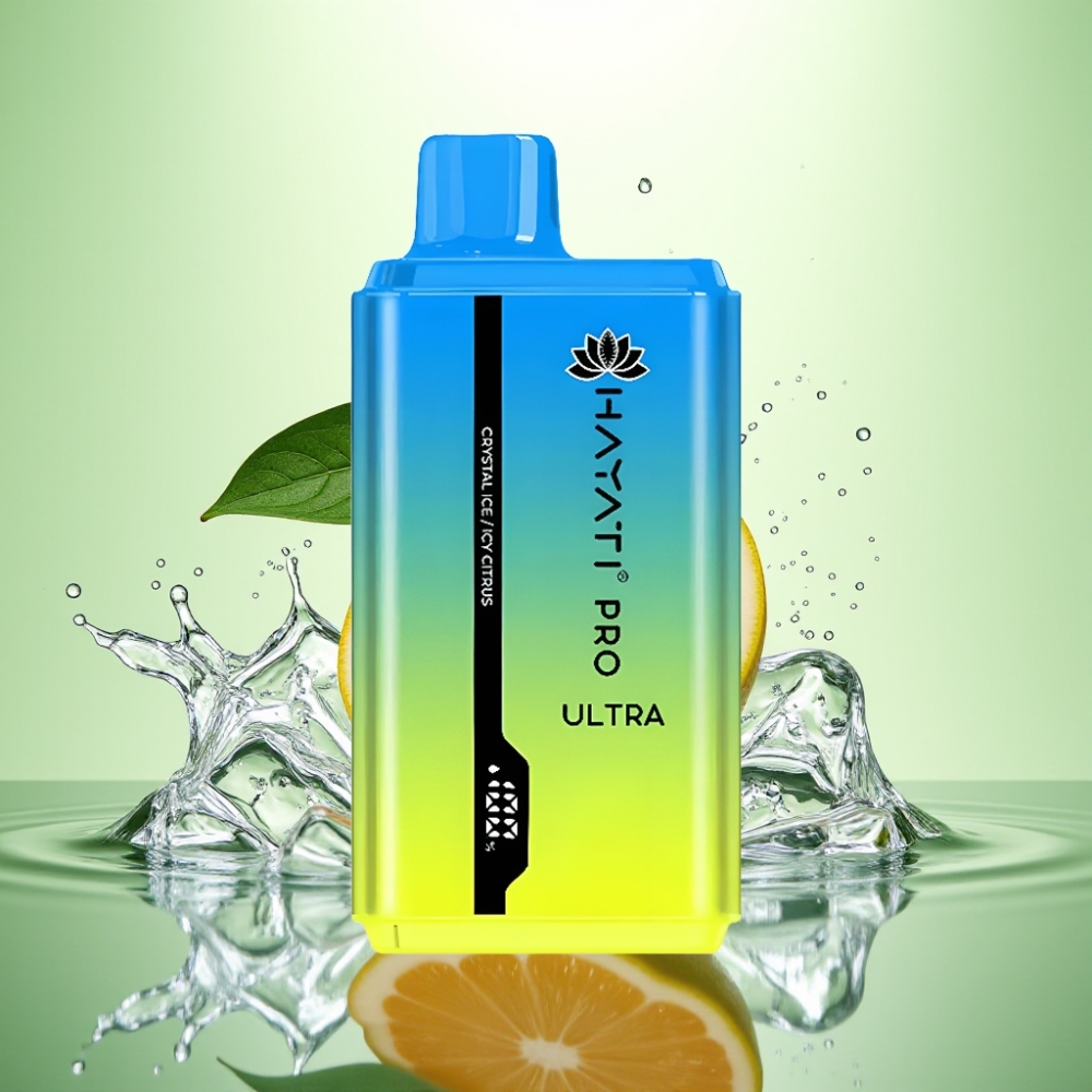 Hayati Pro Ultra 15000 Puff Crystal Buzlu Turunç Disposable Vape 850mAh 24ml