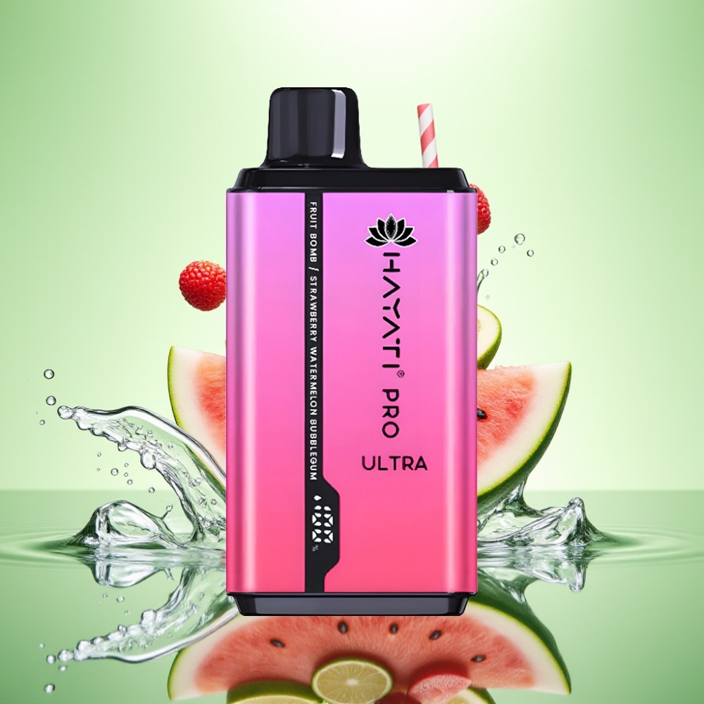 Hayati Pro Ultra 15000 Puff Meyve Bombası Çilekli Karpuzlu Sakızlı 2×12ml 850mAh 2%
