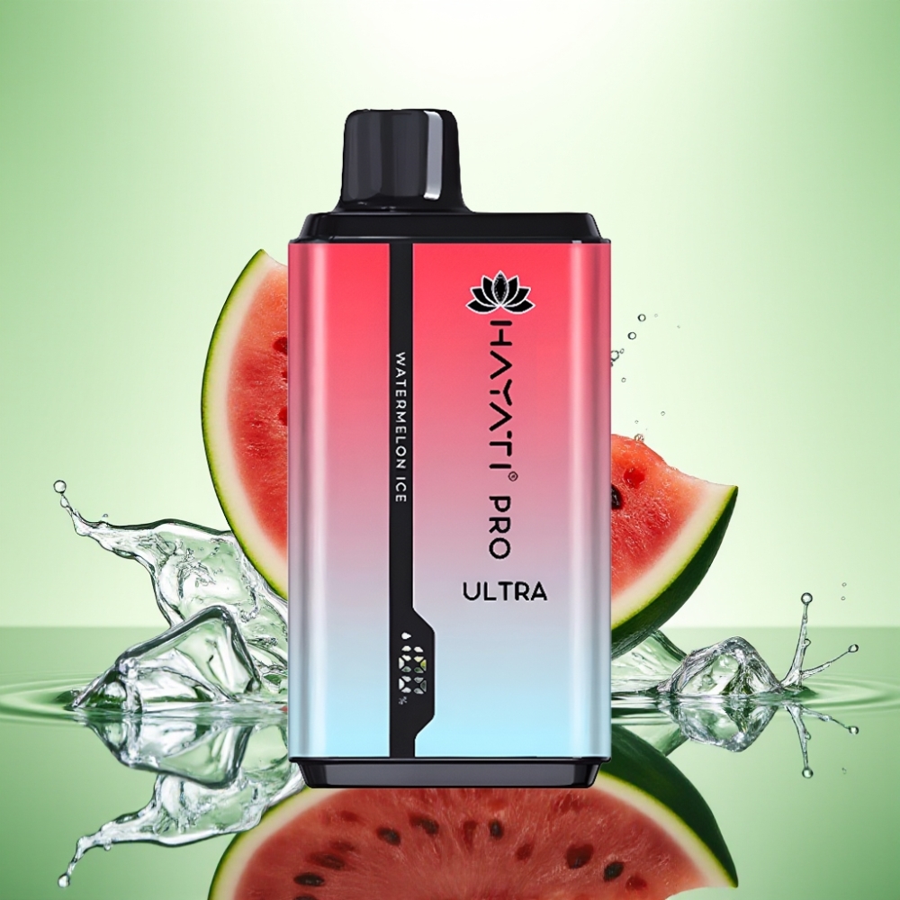 Hayati Pro Ultra 15000 Puff Tek Kullanımlık Vape Karpuz Buz 850mAh 24ml %2 Nikotin