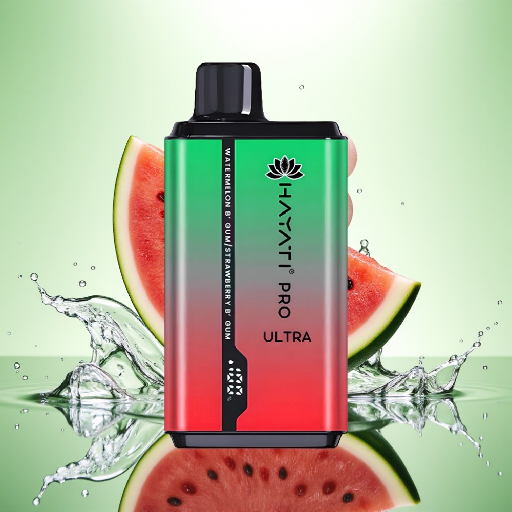 Hayati Pro Ultra 15000 Puffs 850mAh 2×12ml 2% 49 Aroma Karpuz Sakız Çilek Sakız
