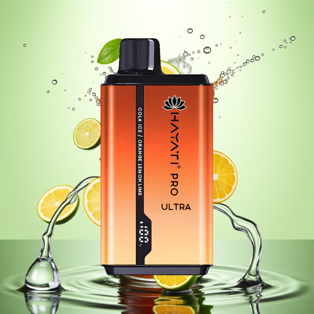 Hayati Pro Ultra 15000 Puffs 850mAh Pil 2×12ml Sıvı Kapasite Kola Buz Portakal Limon Lime