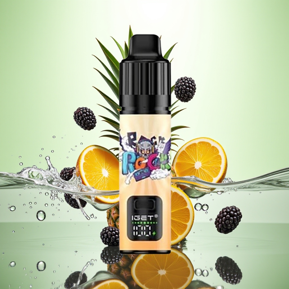 IGET BAR PLUS S3 POD 10000 Puff Şarj Edilebilir 18 ml 5% Nikotin Böğürtlen Ananas Portakal