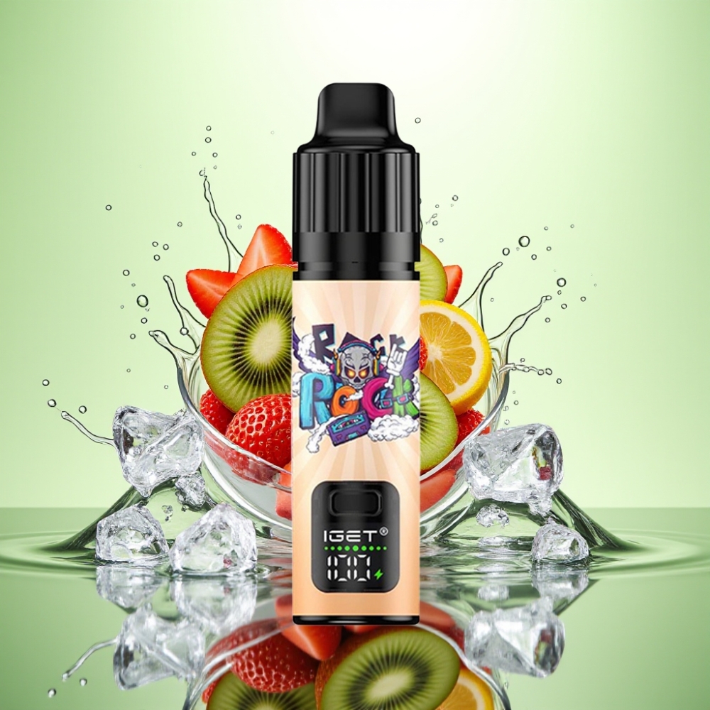 IGET BAR PLUS S3 POD 10000 Puff Şarj Edilebilir Çilek Kivi Buz Disposable Vape 18ml 5% Nikotin