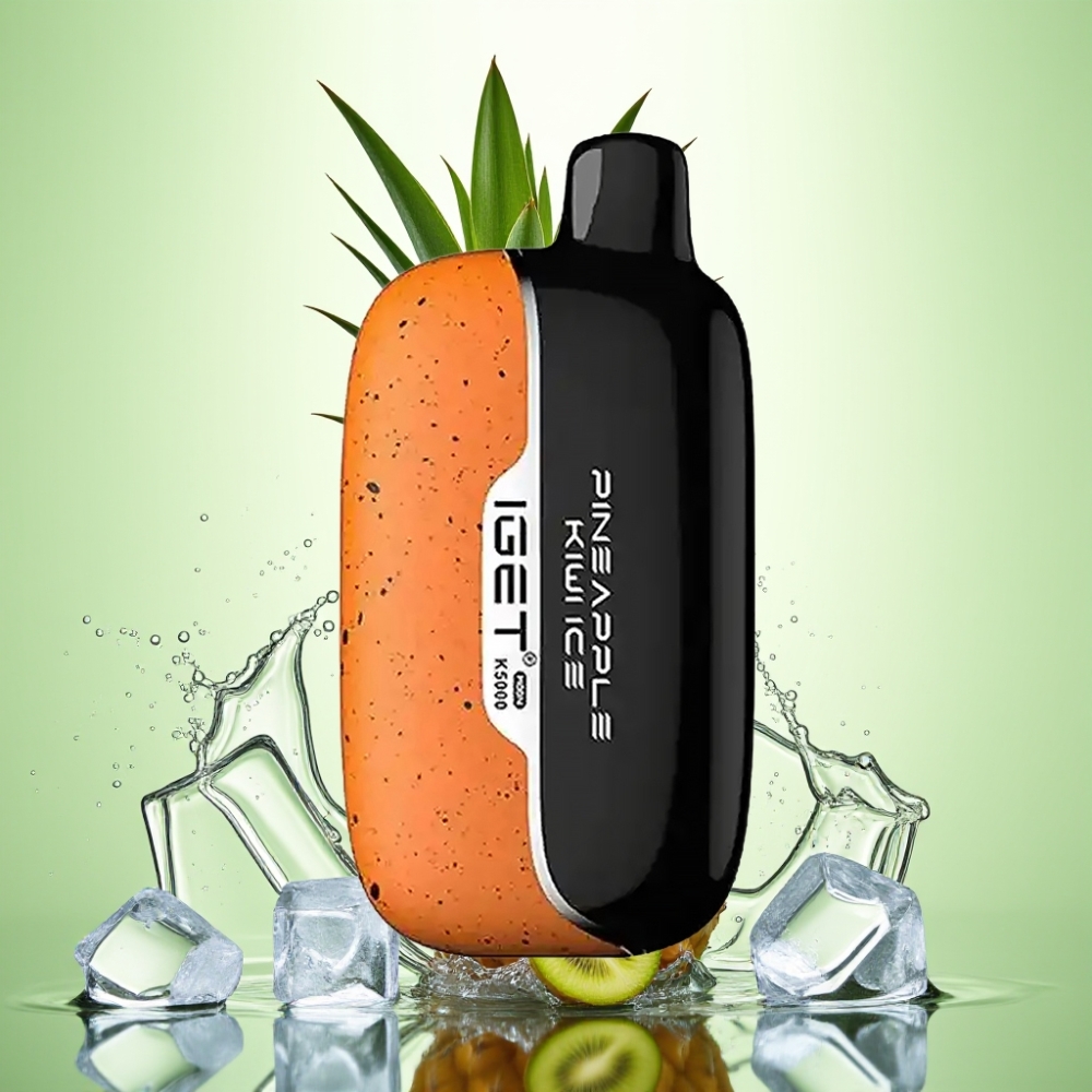 IGET Moon K5000 5000 Puff PC Malzeme 1.35 Ohm Mesh Coil Ananas Kivi Buz Disposable Vape