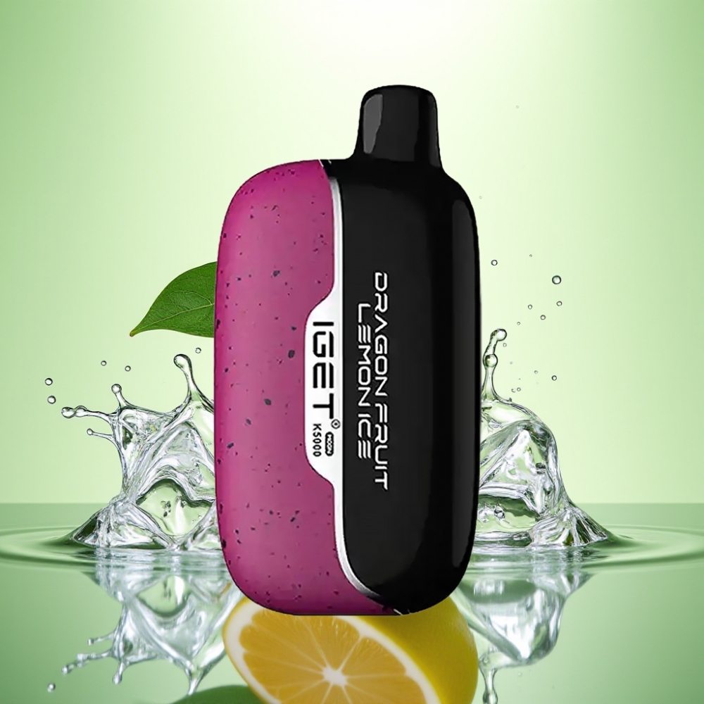 IGET Moon K5000 Puff Dragon Fruit Lemon Ice Disposable Vape 81.5g Mesh 1.35 Ohm