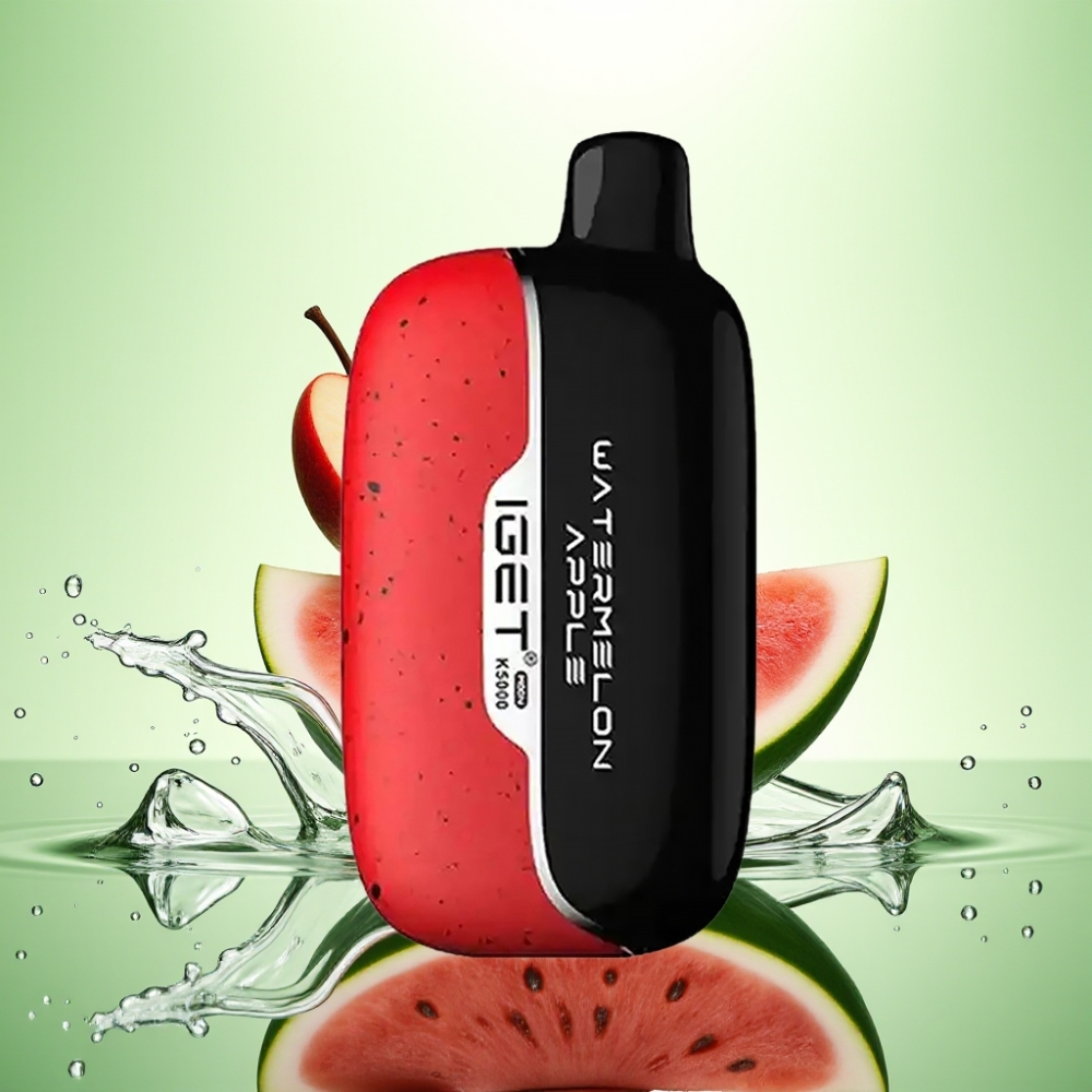 IGET Moon K5000 Puffs 49.5x25.3x99.4 mm 81.5 g 1.35 Ohm Mesh PC Karpuz Elma