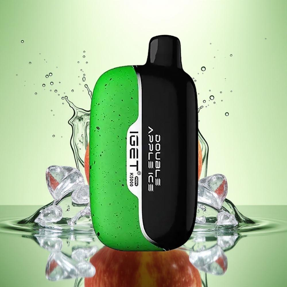 IGET Moon K5000 Puffs Çift Elma Buz 81.5g PC 1.35 Ohm Mesh 49.5x25.3x99.4mm