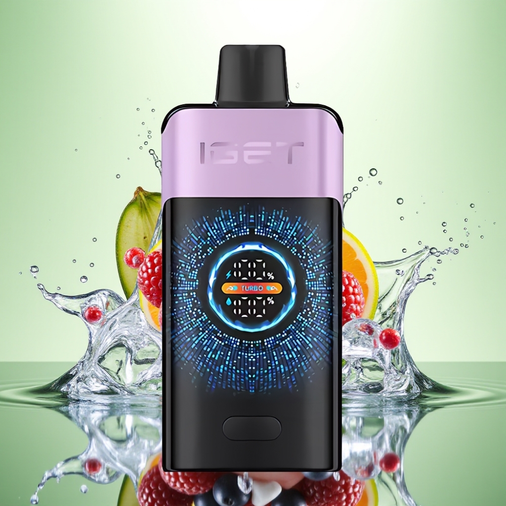 IGET ONE 12000 Puff Disposable Vape Karışık Meyveli Buz 2700mAh Büyük Eğimli Renkli Ekran
