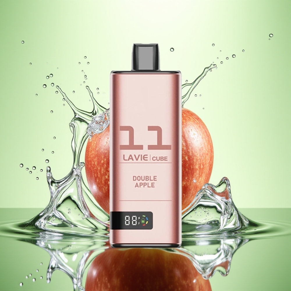 Lavie Cube 20000 Puffs Çift Elma Aromalı Disposable Vape 28ML 600mAh Type-C