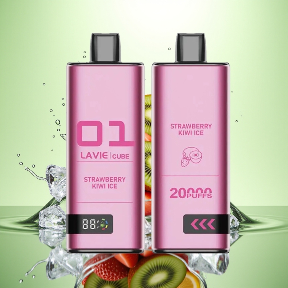 Lavie Cube 20000 Puffs Çilek Kivi Buz Disposable Vape 28ML 600mAh Type C