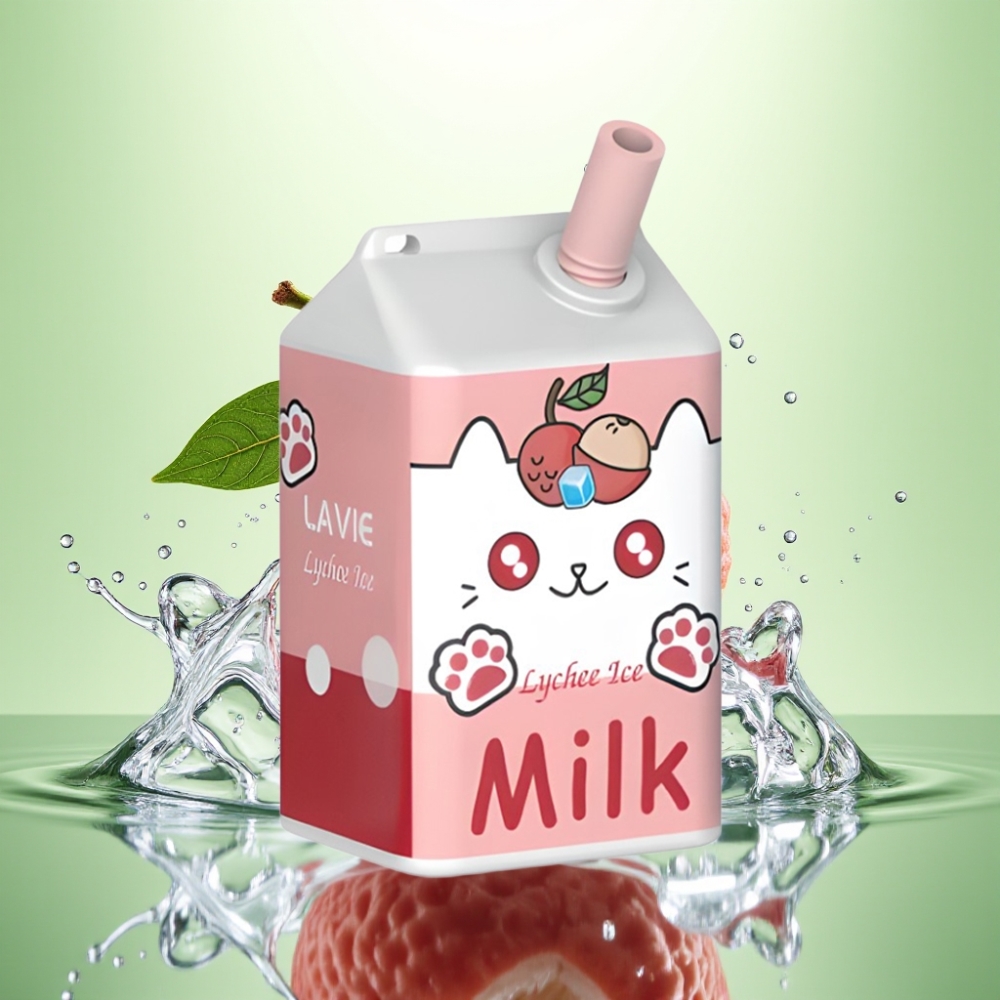 LAVIE Milk 7000 Puffs Şarj Edilebilir Tip C Liçi Buz Disposable Vape 16ML 600mAh