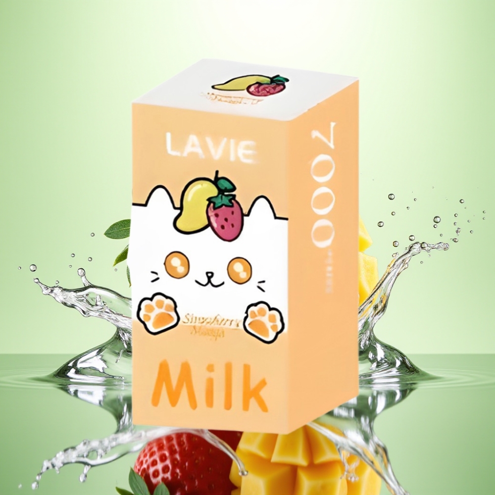 LAVIE Milk 7000 Puffs Çilek Mango 16ML 600mAh Type C Şarj