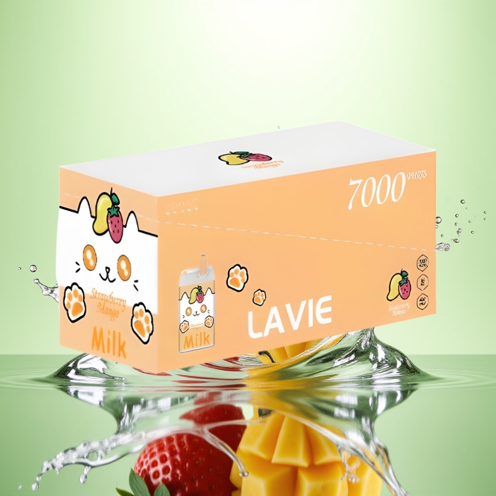 LAVIE Milk 7000 Puffs Çilek Mango 16ML 600mAh Type C Şarj
