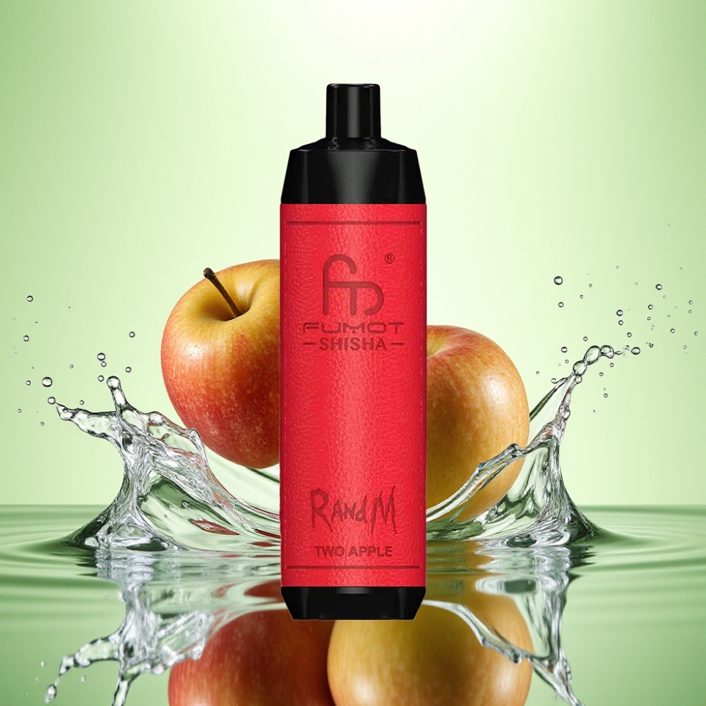 RandM Fumot Shisha 10000 Puff LED Ekran 18ml Çift Elma Aromalı Disposable Vape