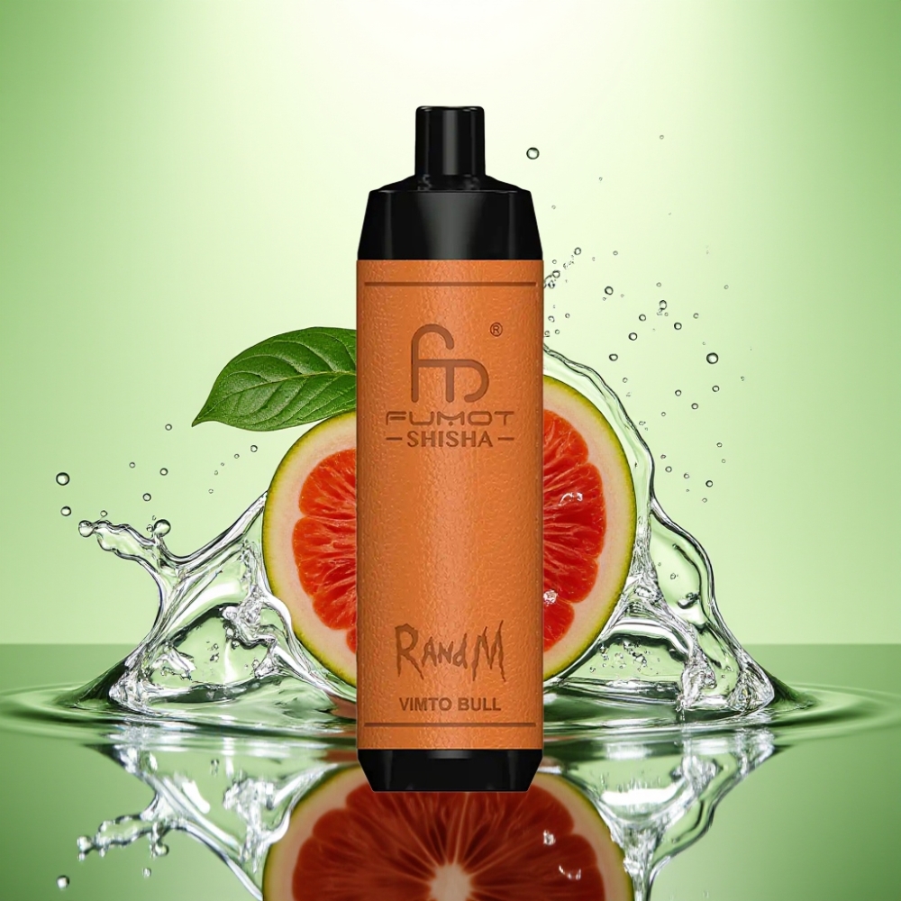 RandM Fumot Shisha 10000 Puff LED Gösterge 18ml 850mAh 0.6ohm Mesh Type-C Vimto Boğa