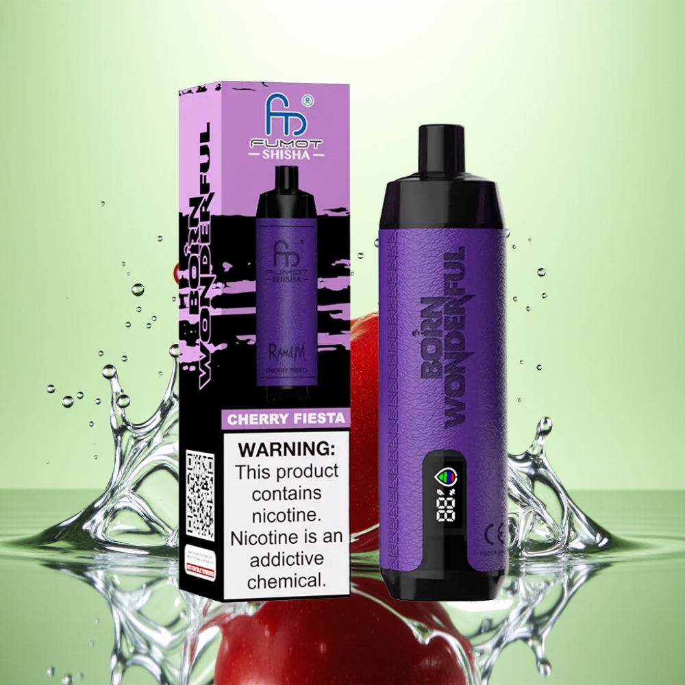 RandM Fumot Shisha 10000 Puff LED Gösterge 850mAh Pil Kiraz Şenliği