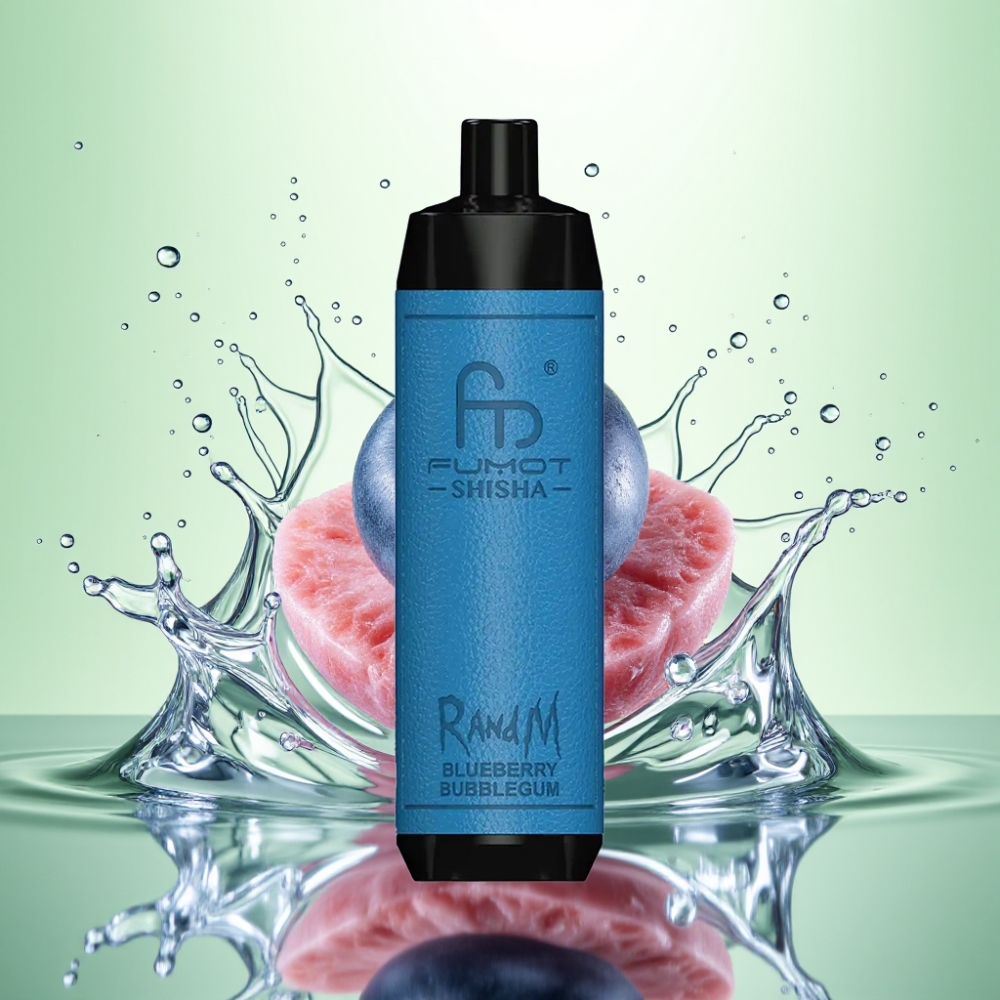 RandM Fumot Shisha 10000 Puff LED Gösterge 850mAh Pil Type-C Port Yaban Mersili Sakız Aromalı