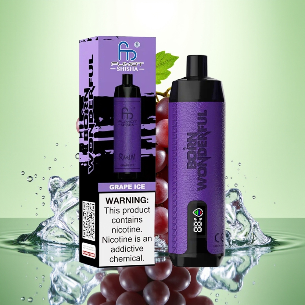 RandM Fumot Shisha 10000 Puff LED Gösterge 850mAh Üzüm Buz Aromalı Disposable Vape