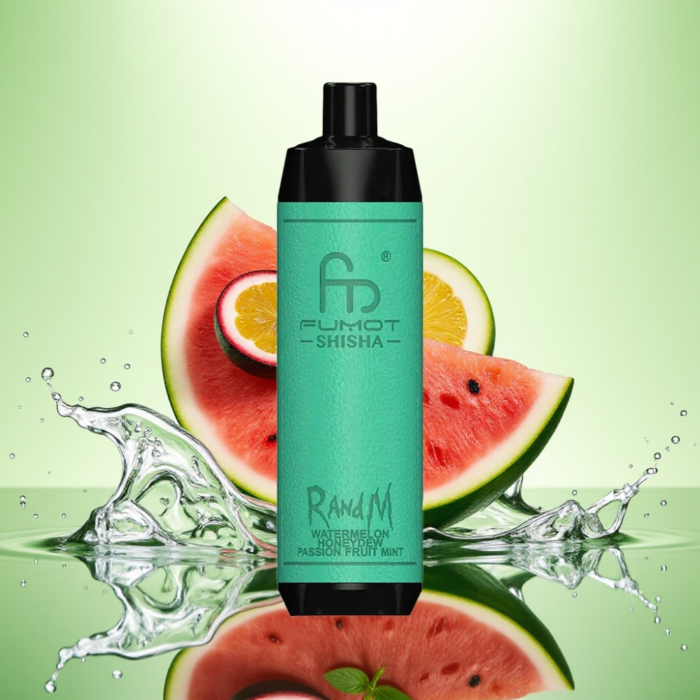 RandM Fumot Shisha 10000 Puff LED Göstergeli 18ml 850mAh Type-C Port Karpuz Kavun Çarkıfelek Nanesi