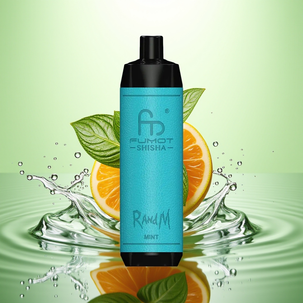 RandM Fumot Shisha 10000 Puff LED Göstergeli 18ml Nane Aromalı Disposable Vape