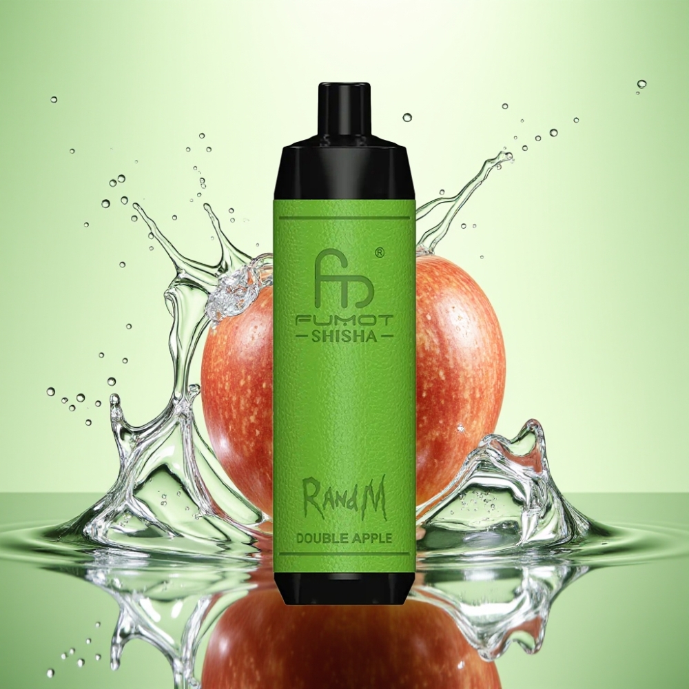 RandM Fumot Shisha 10000 Puff LED Göstergeli Çift Elma Aromalı Disposable Vape