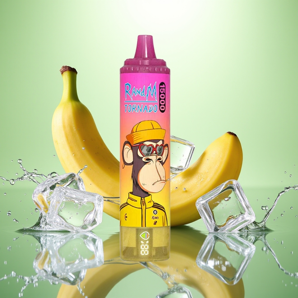 RandM Fumot Tornado 15000 Puff LCD Ekran Tip-C Şarj Musluk Teknolojisi Muz Buz