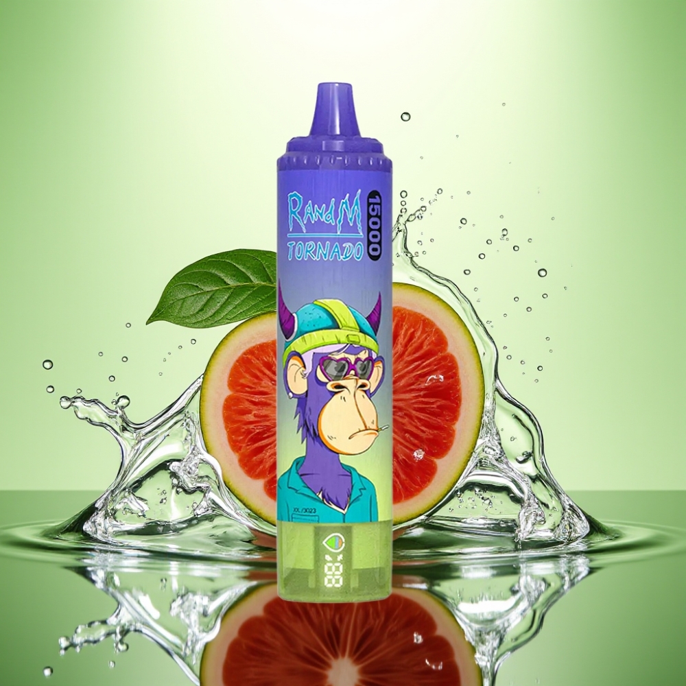 RandM Fumot Tornado 15000 Puff LCD Ekran Tip-C Şarj Vimto Aromalı Mesh Bobin