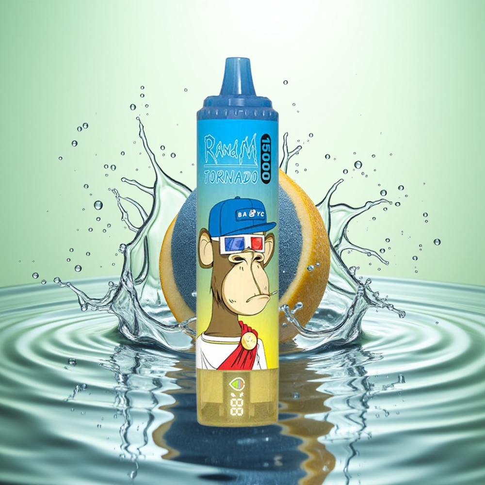 RandM Fumot Tornado 15000 Puff USB-C Şarj LCD Ekran 25ml Bayan Mavi