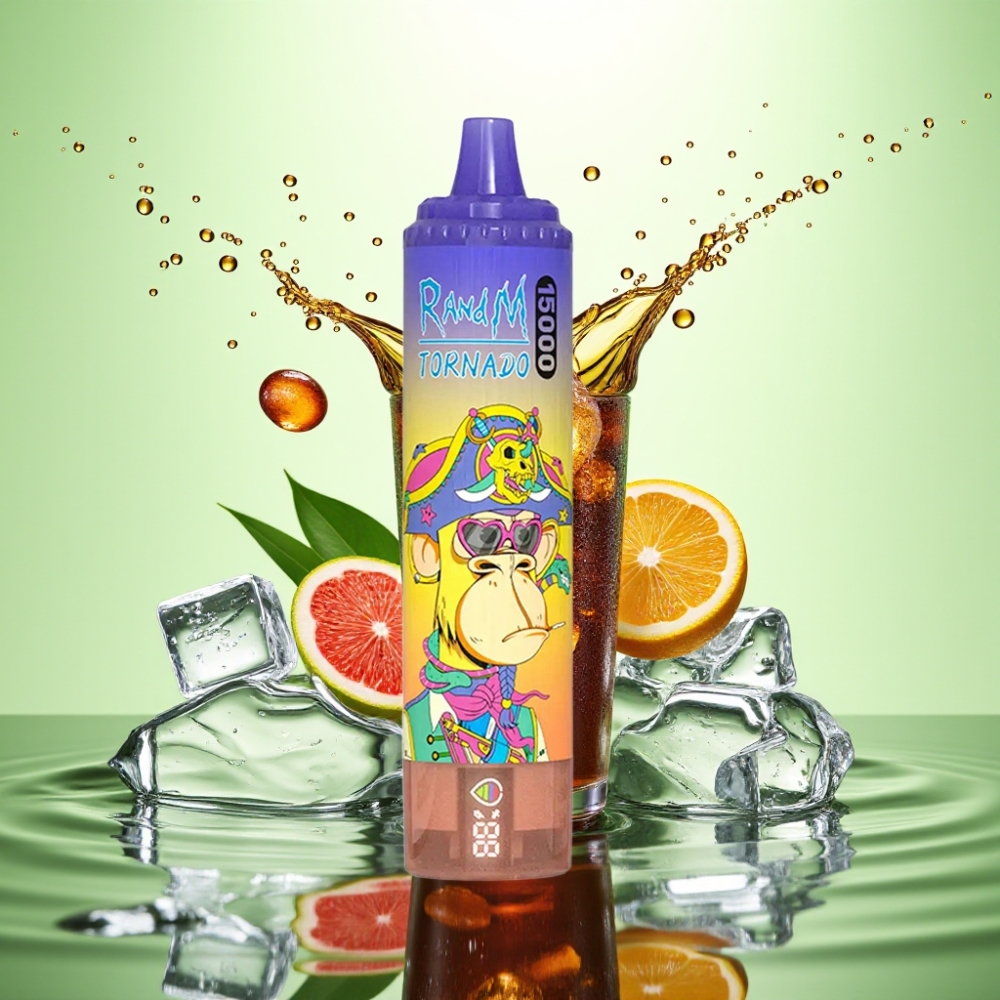 RandM Fumot Tornado 15000 Puff USB-C Şarj LCD Ekran Kolalı Buz Disposable Vape