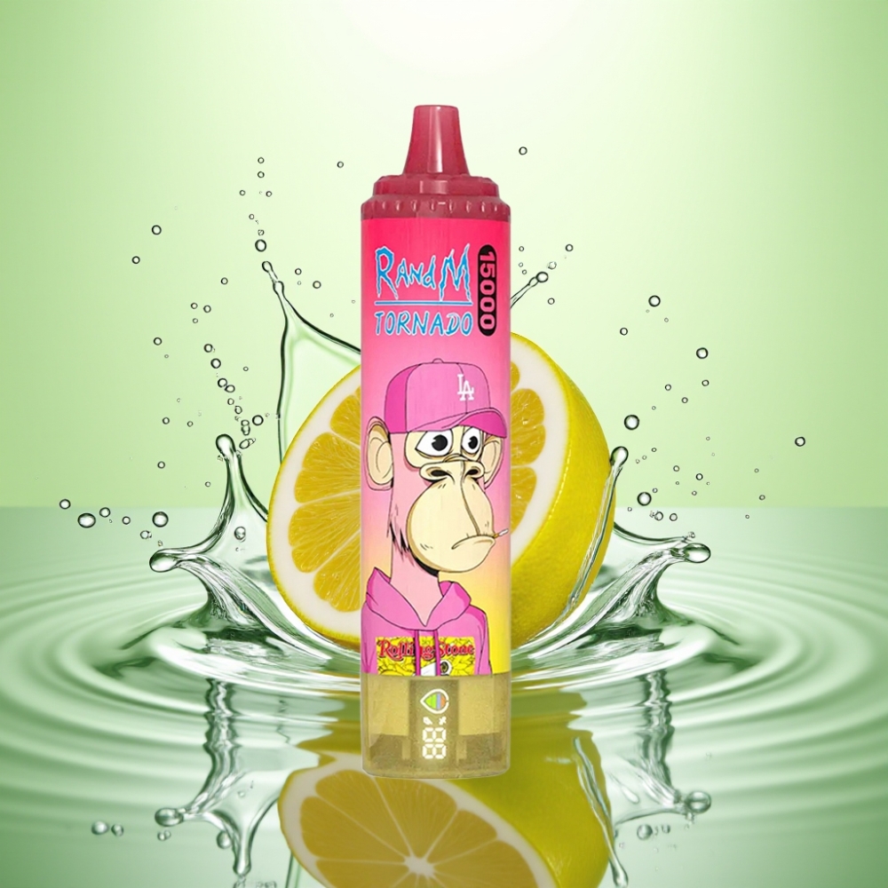 RandM Fumot Tornado 15000 Puff USB-C Şarj LCD Ekran Limon Aromalı Mesh Coil