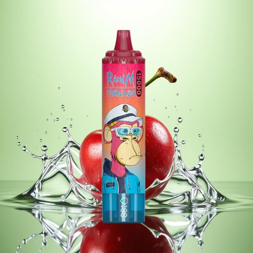 RandM Fumot Tornado 15000 Puff USB-C Şarj LCD Ekran Vişne Aromalı