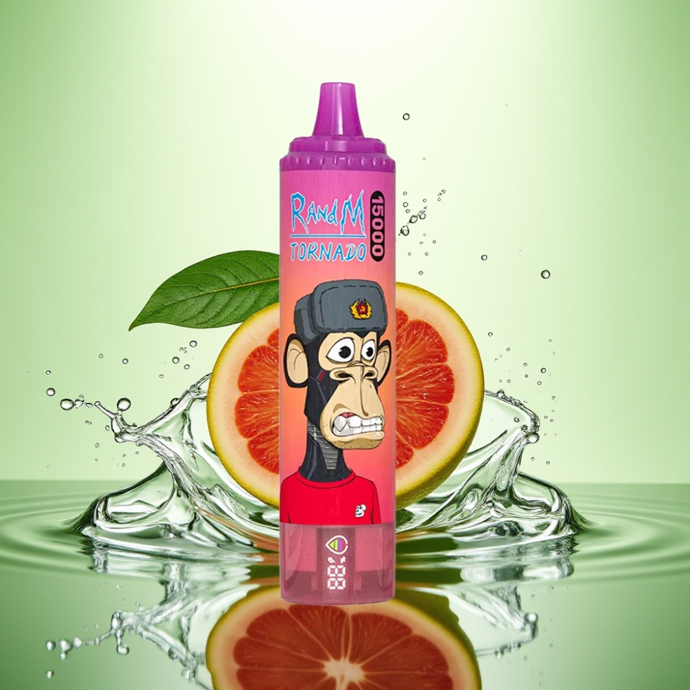 RandM Fumot Tornado 15000 Puff USB Type-C Şarjlı LCD Ekran Ejderha Meyvesi Aromalı Disposable Vape